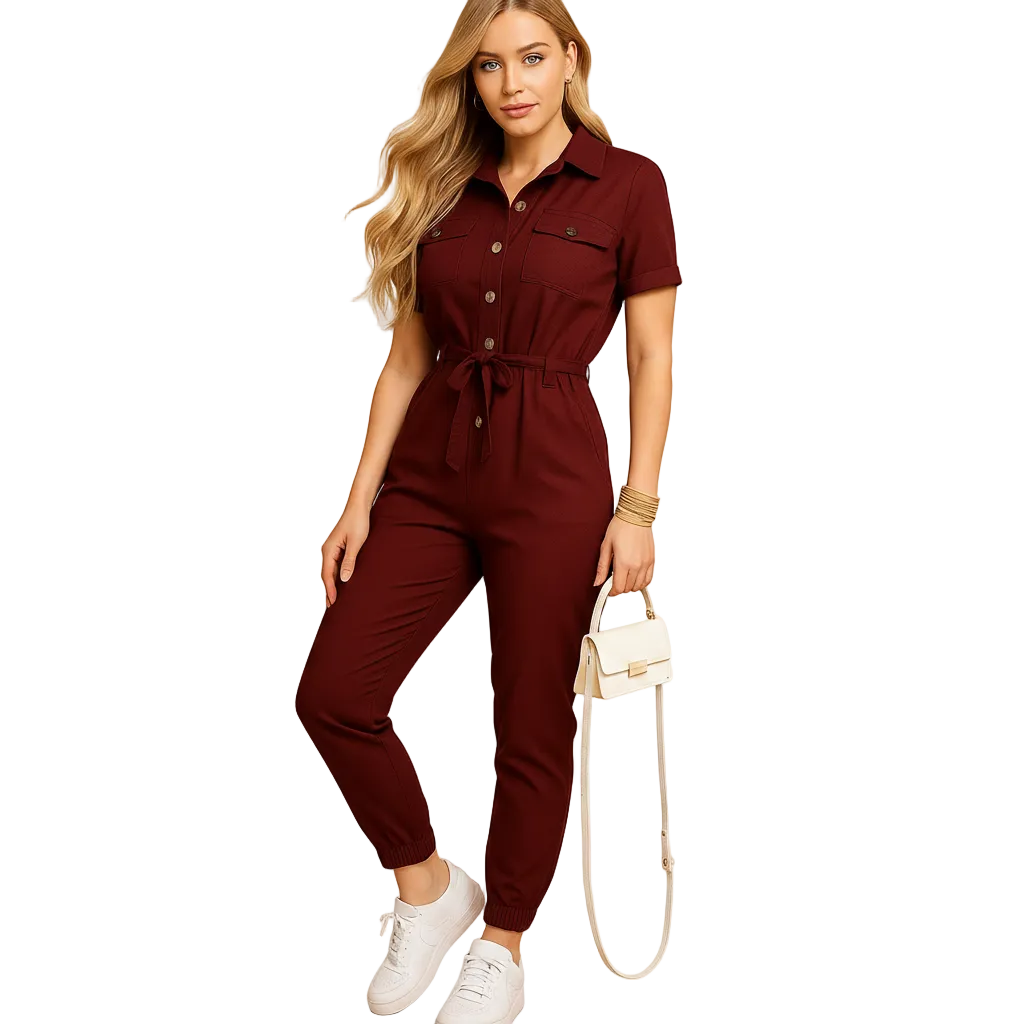 tailored jumpsuit styled for office outfit