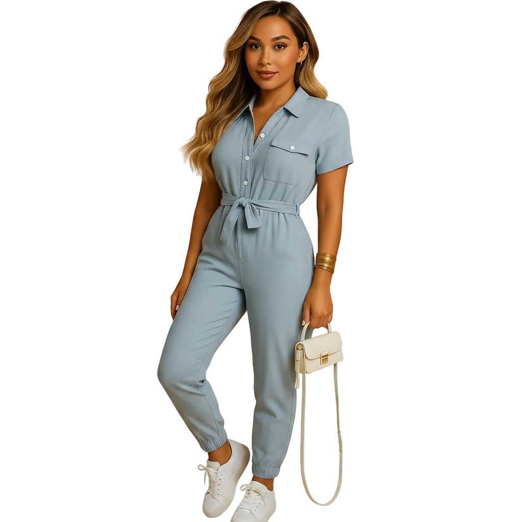 tailored jumpsuit paired with heels for elegant styling