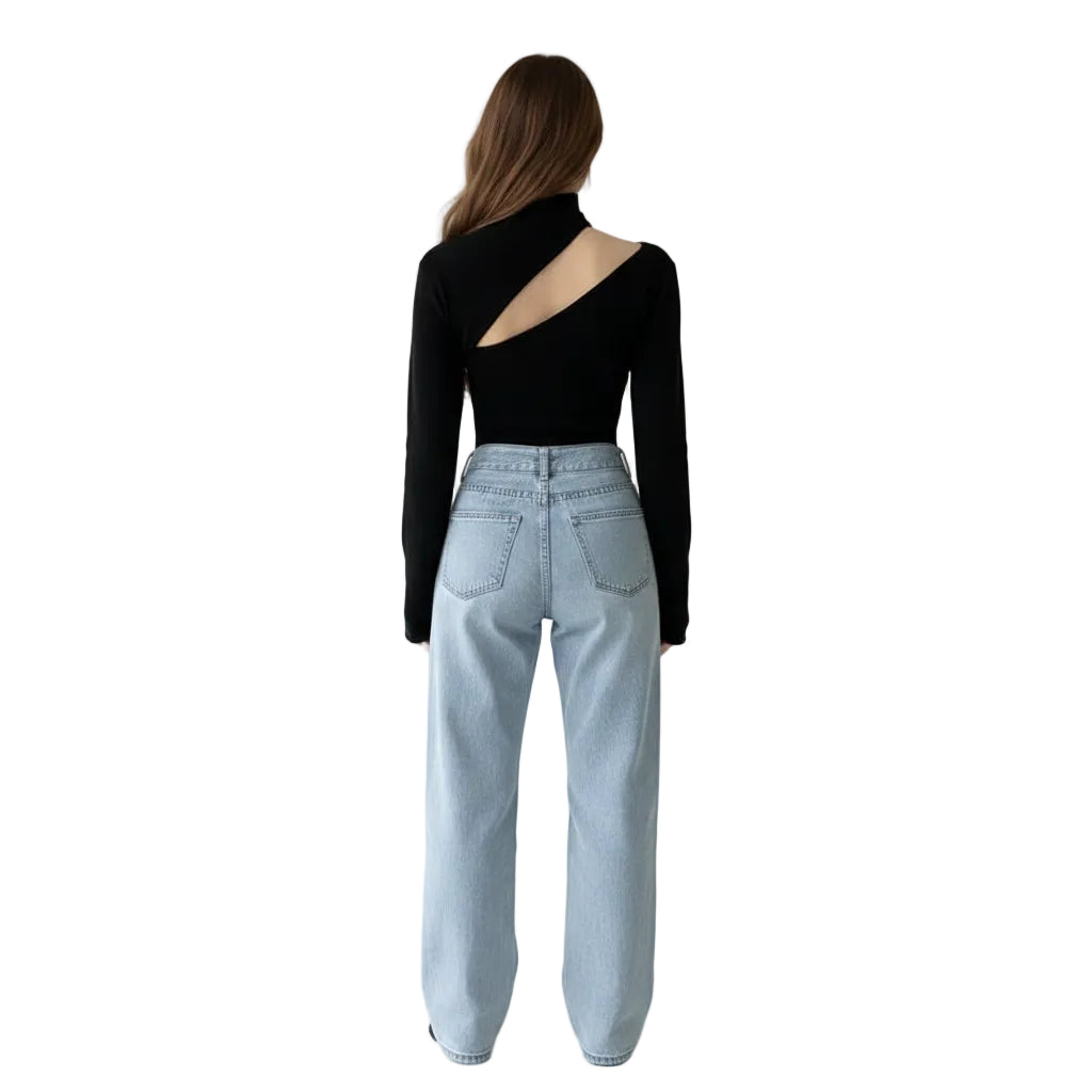 Women's Hollow Knit Off Shoulder Pullover Sweater
